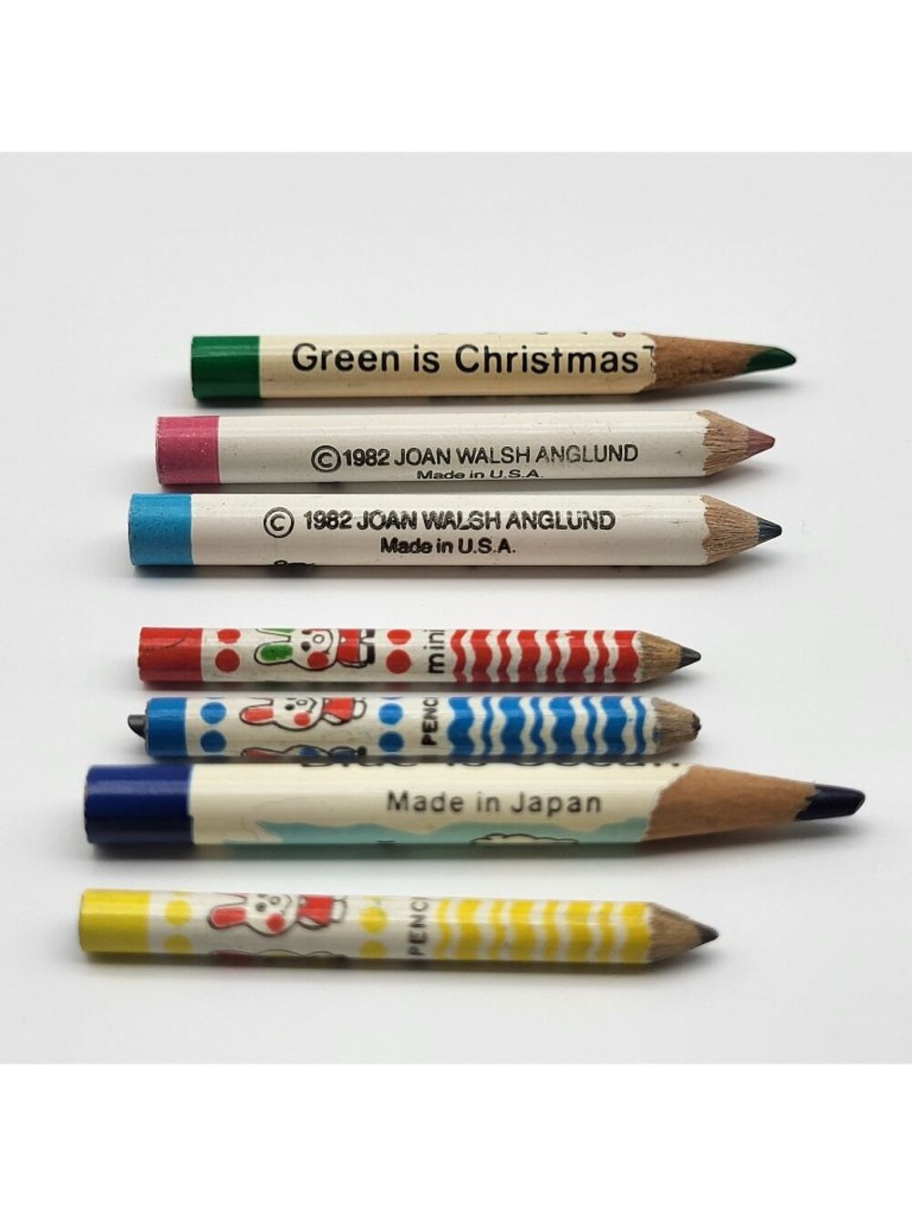 Vintage Miniature Pencil Colored pencils lot Japan Mini Joan Walsh Anglund